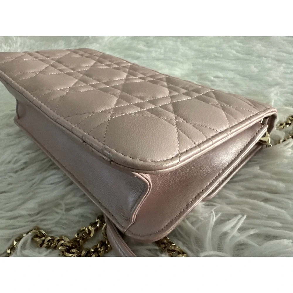 Christian Dior Miss Dior Cannage Leather Pink Bag Handbag